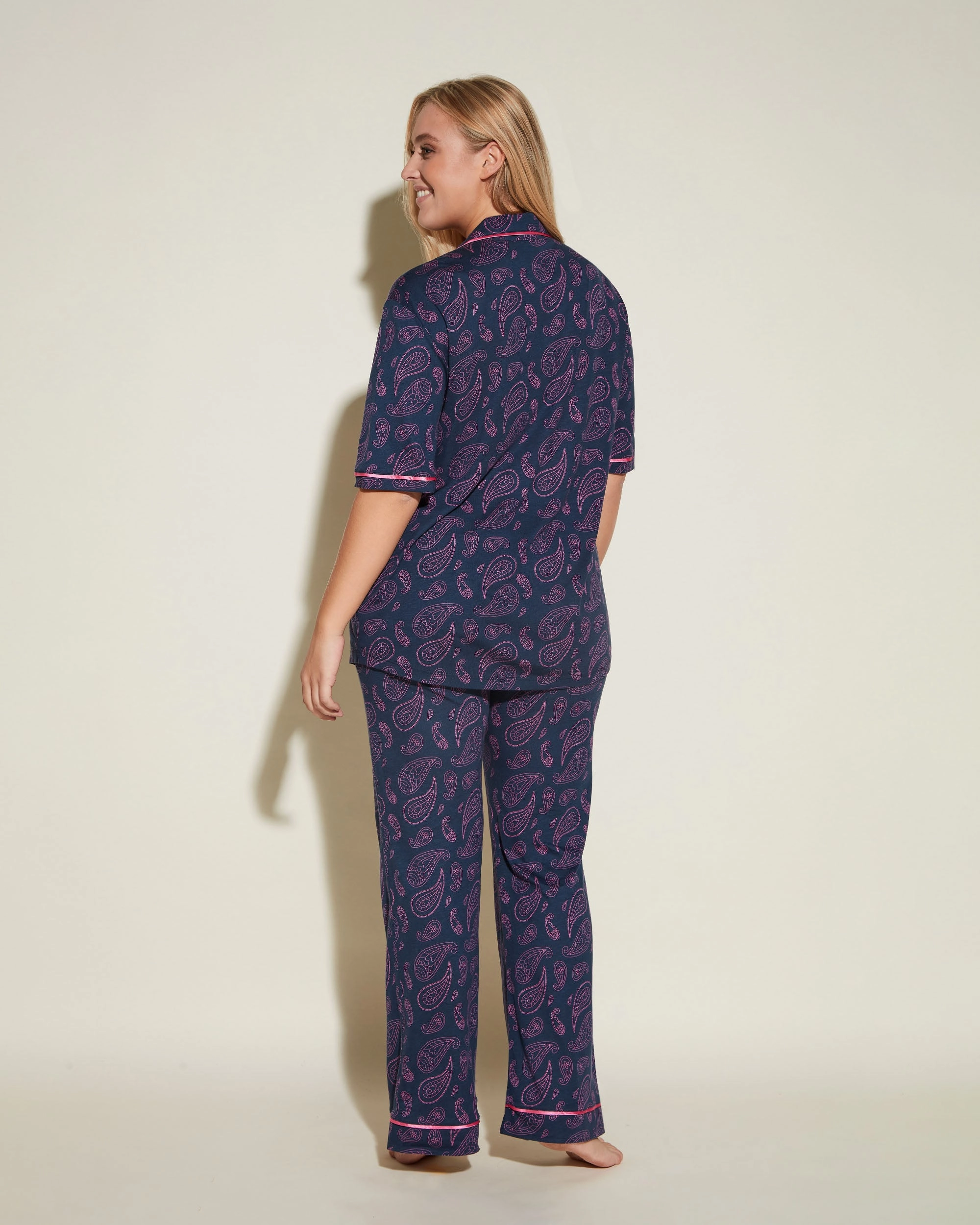 Kurzärmeliges Top & Hose Pyjama-Set