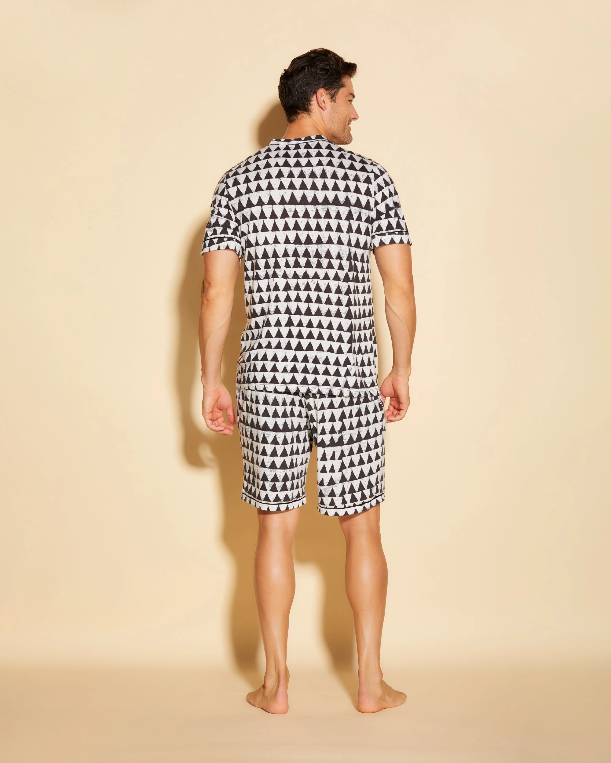 Kurzärmeliges Top & Shorts Pyjama-Set Für Männer