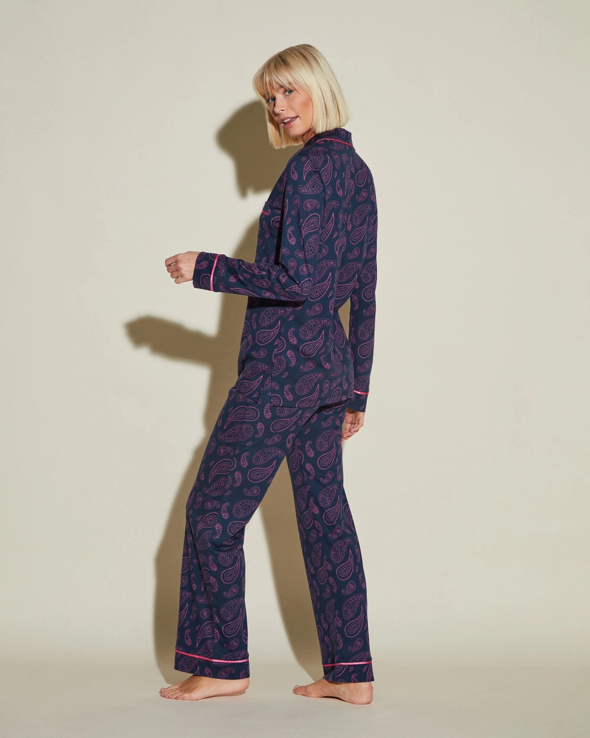 Langärmeliges Top & Hose Pyjama-Set