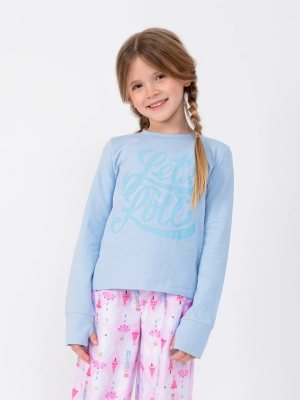 Let's Roll Blue Long Sleeve Top