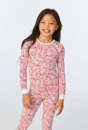 Love Spot Long Sleeve Stretch Jersey Kids PJ Set