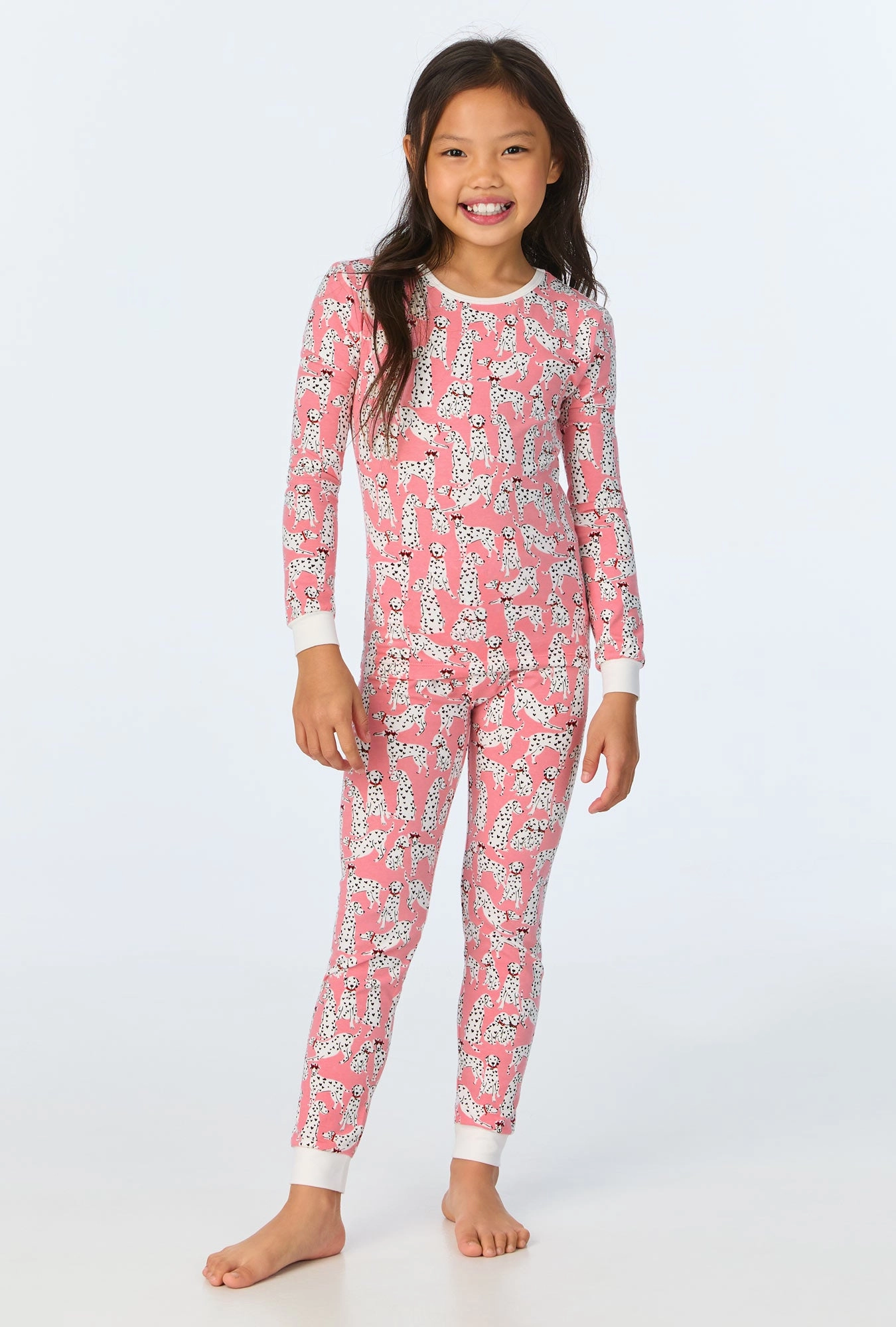 Love Spot Long Sleeve Stretch Jersey Kids PJ Set