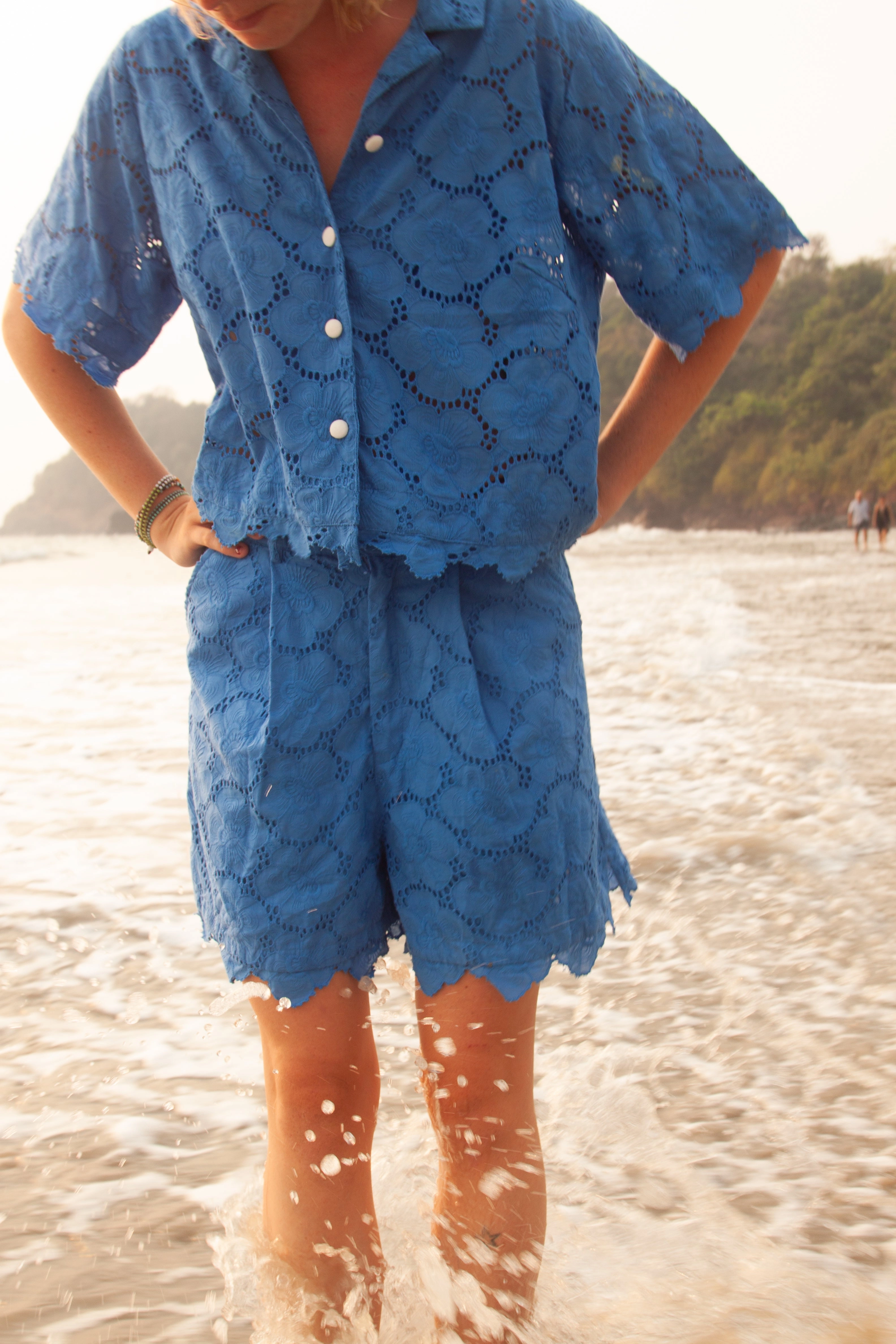 Lowie Cobalt Broderie Shirt
