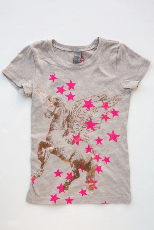 lucky fish grey unicorn tee
