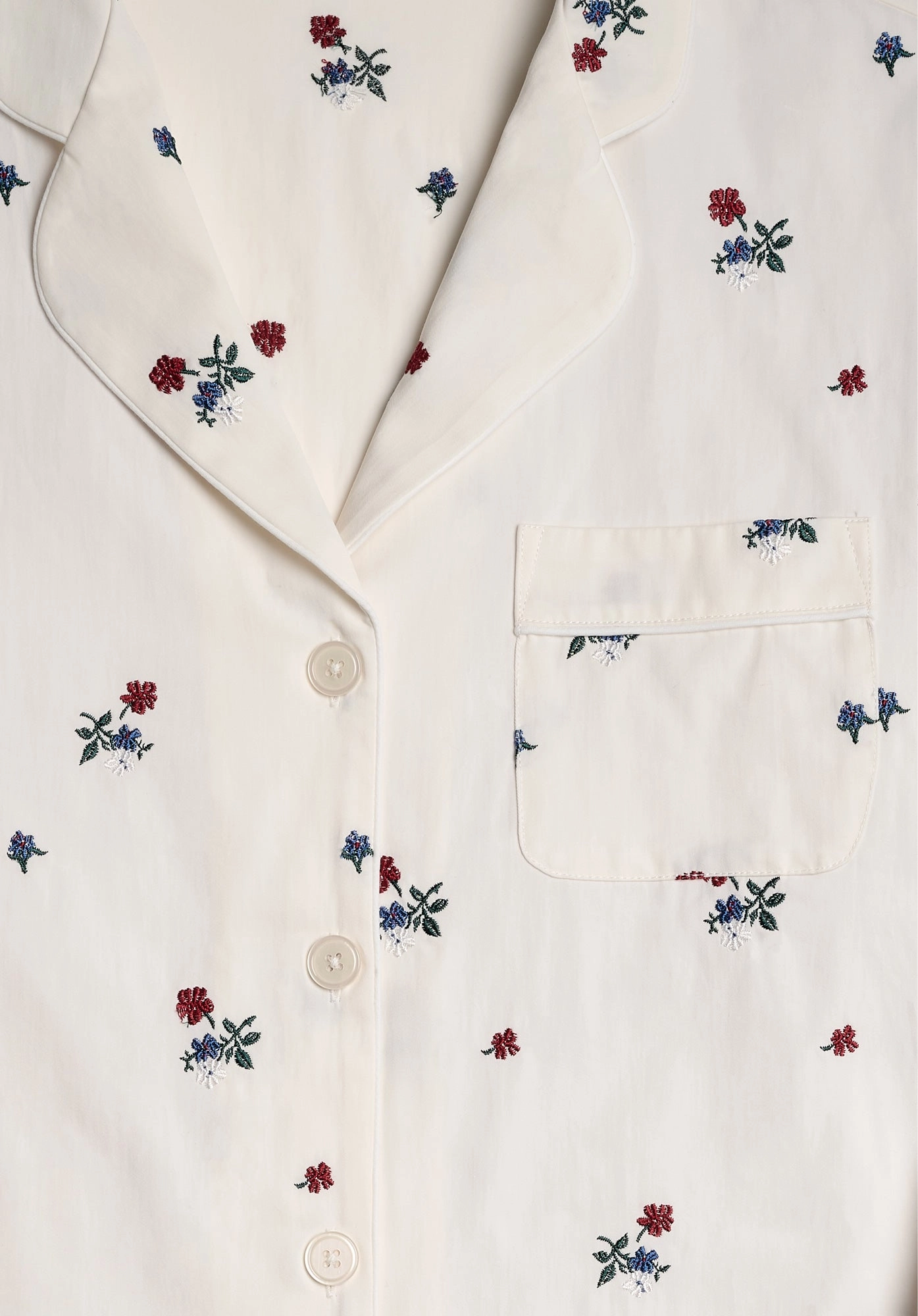 Marina Pajama Set in Embroidered Posy