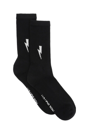 Neil Barrett Logo Intarsia Socks