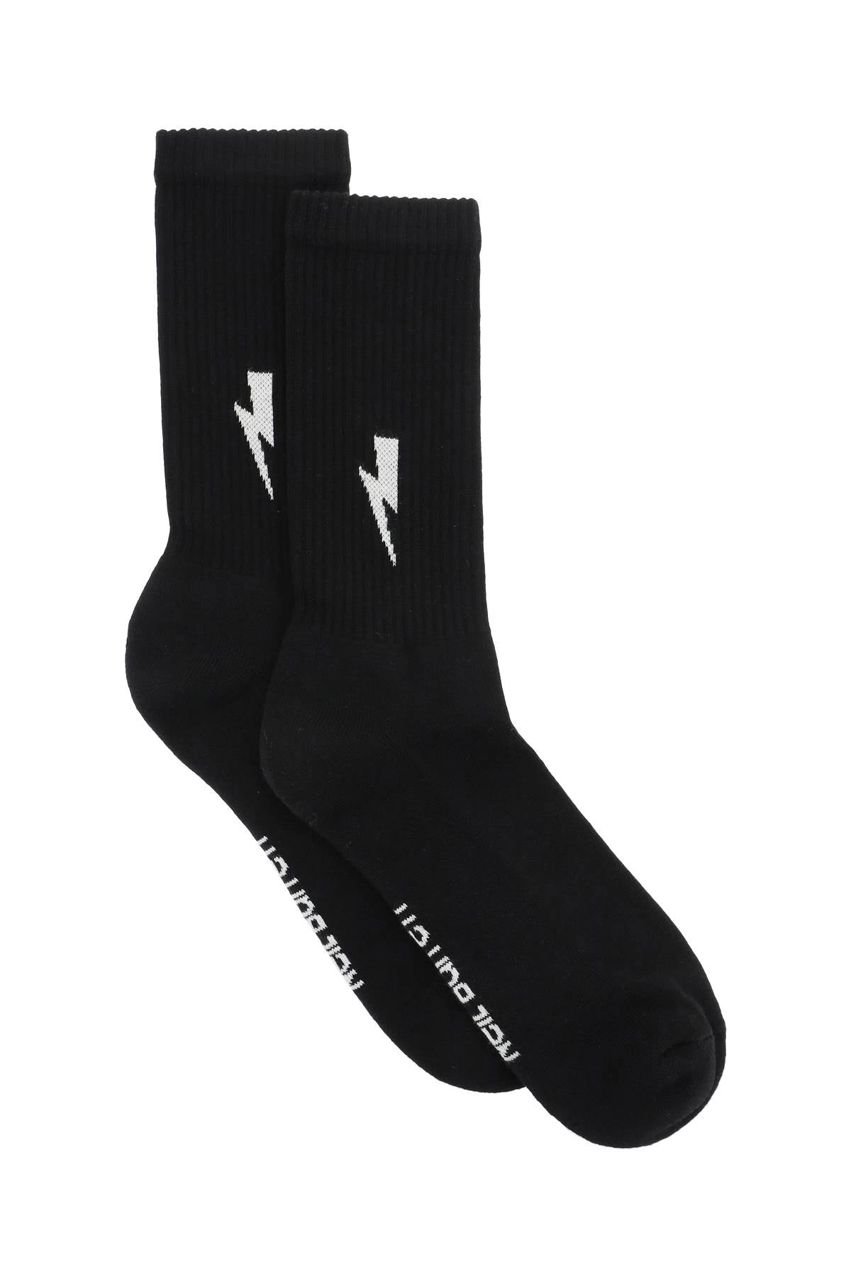 Neil Barrett Logo Intarsia Socks