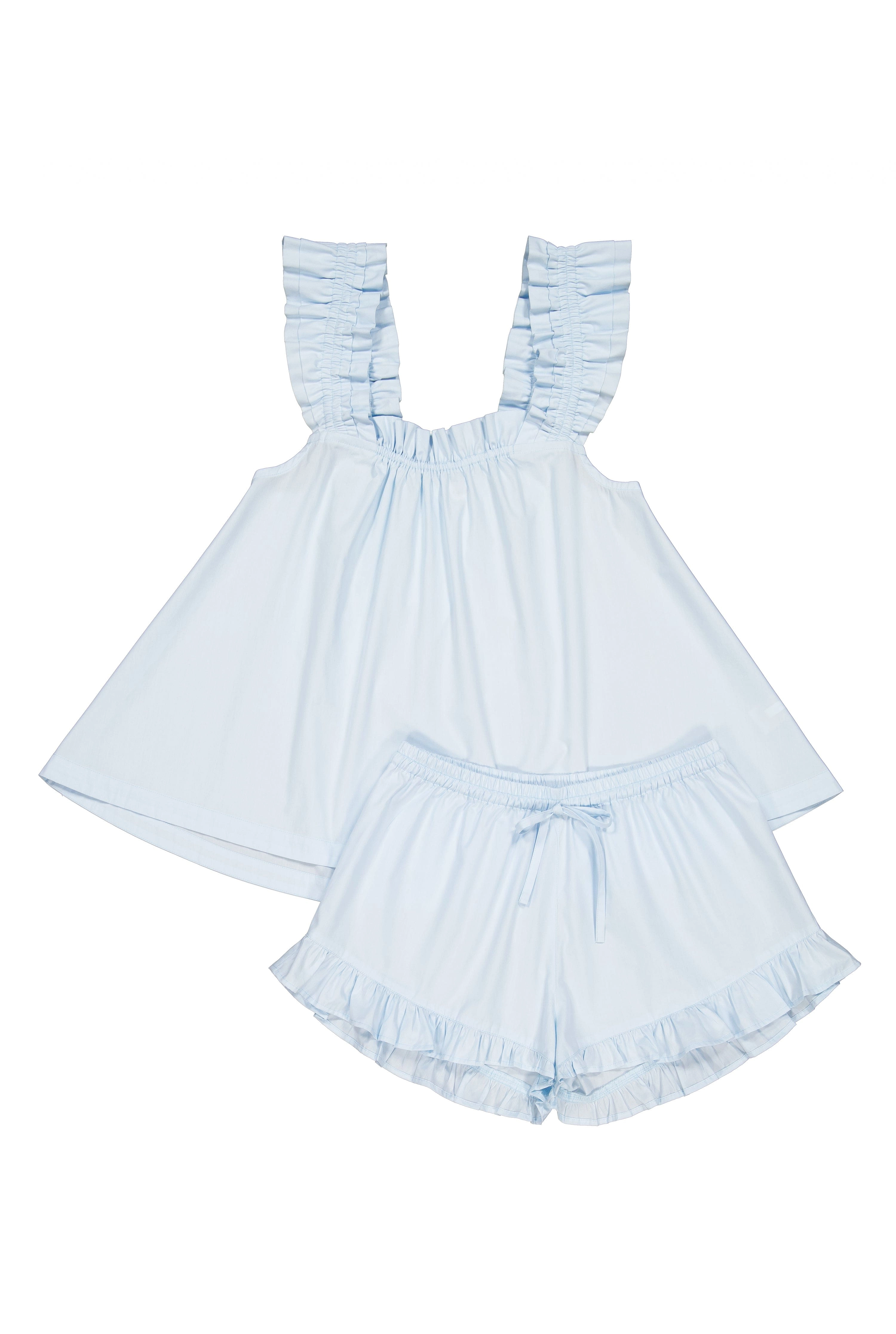 Nicolette Sleep Set - Cotton - Baby Blue