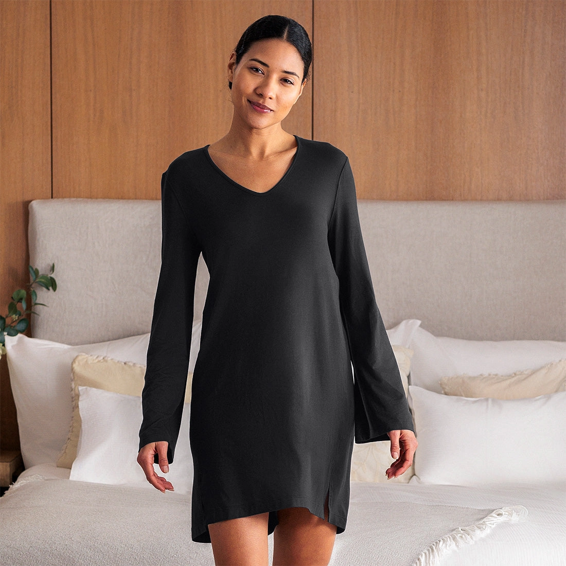 Night dress v-neck — NATTWELL™
