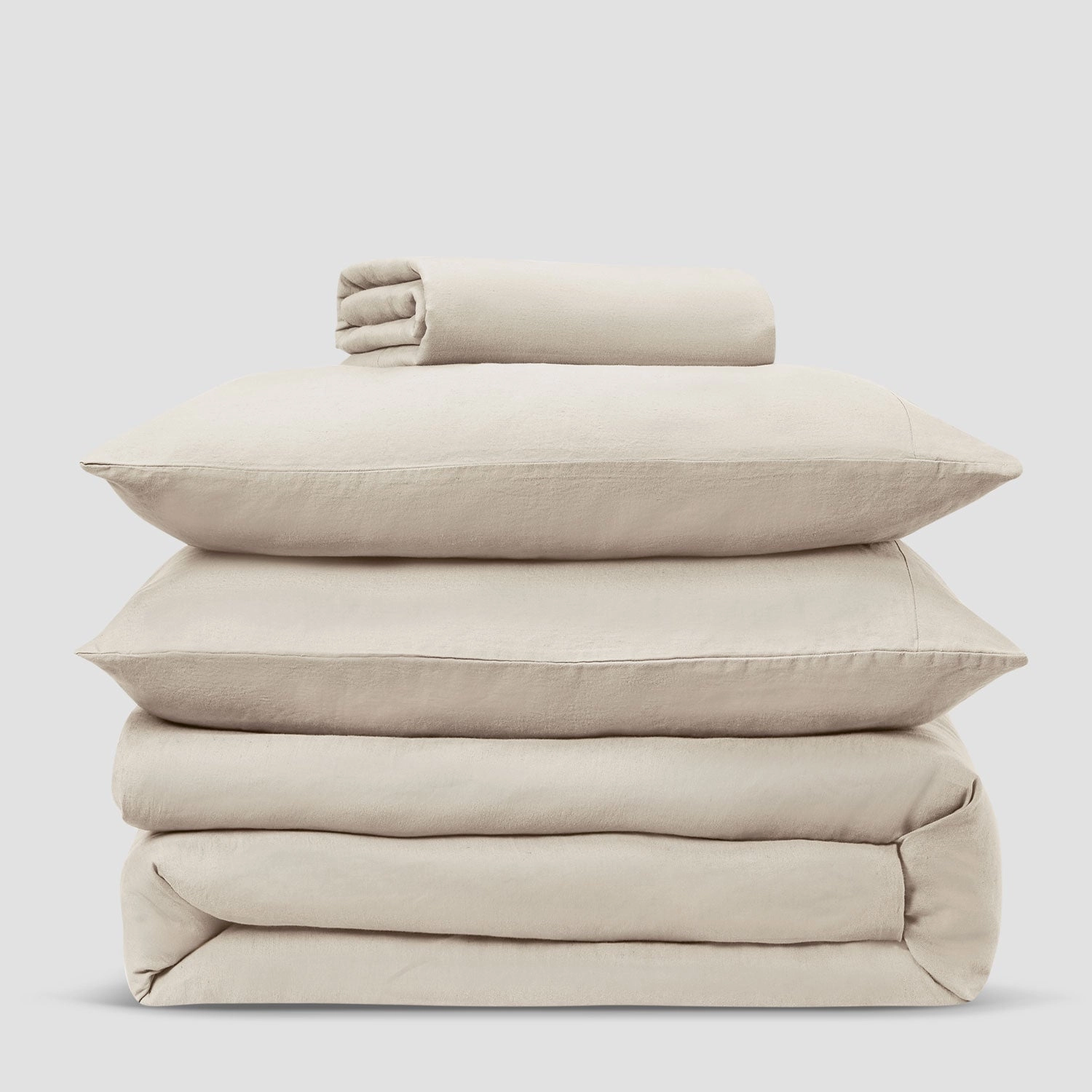 Oatmeal 100% Linen Fitted Sheet