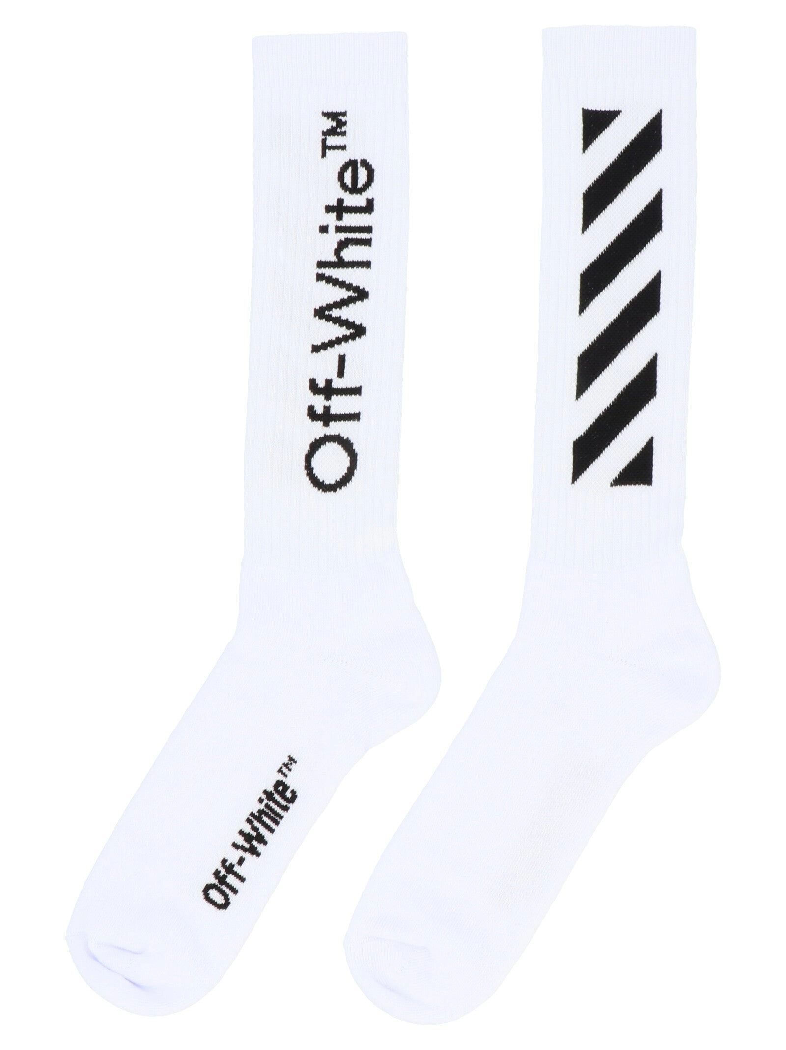 Off-White Diag Stripe Ribbed Socks