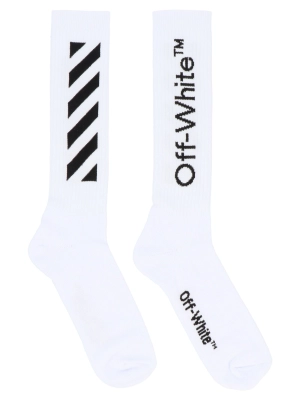 Off-White Diag Stripe Ribbed Socks