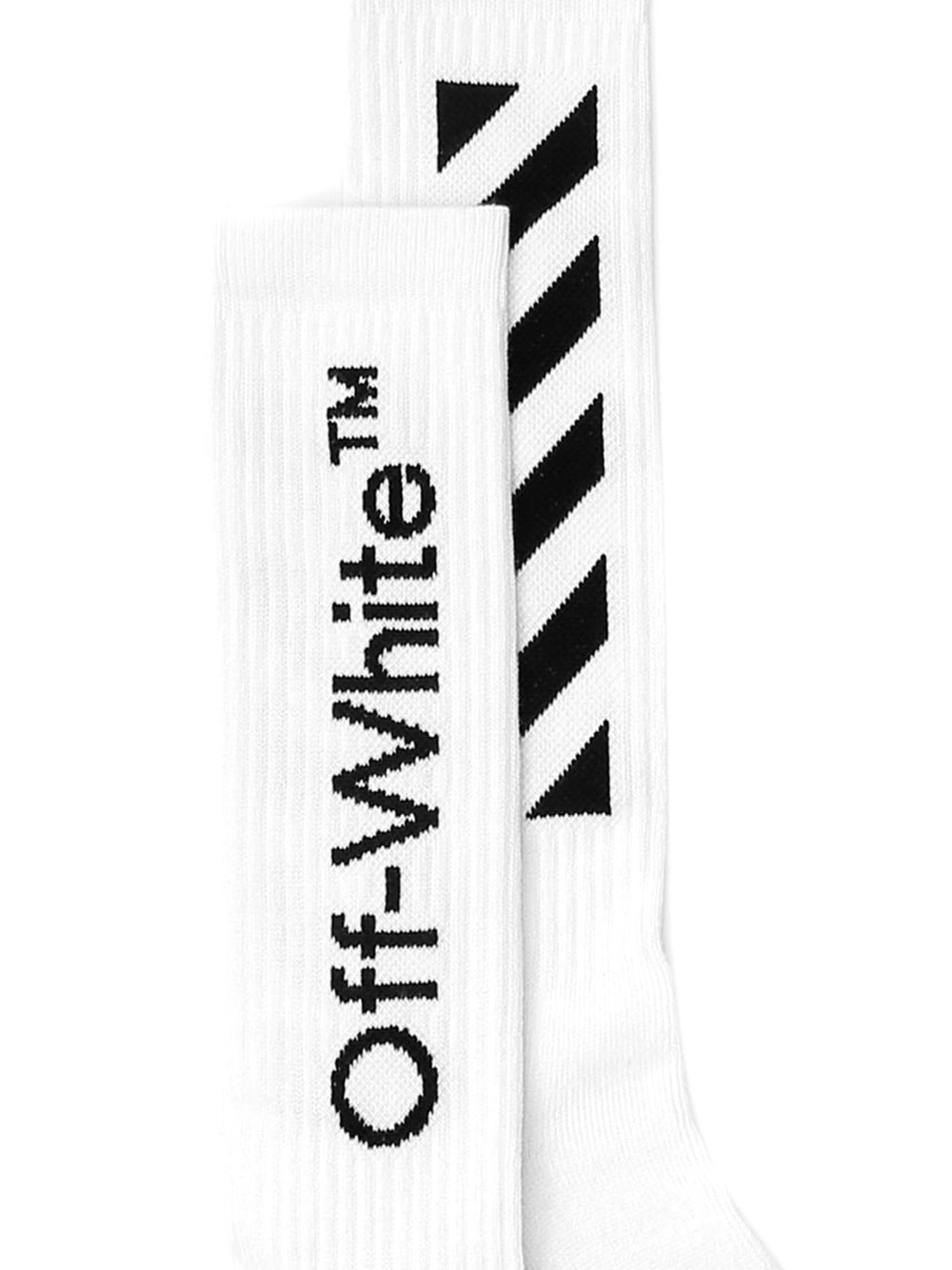Off-White Diag Stripe Ribbed Socks