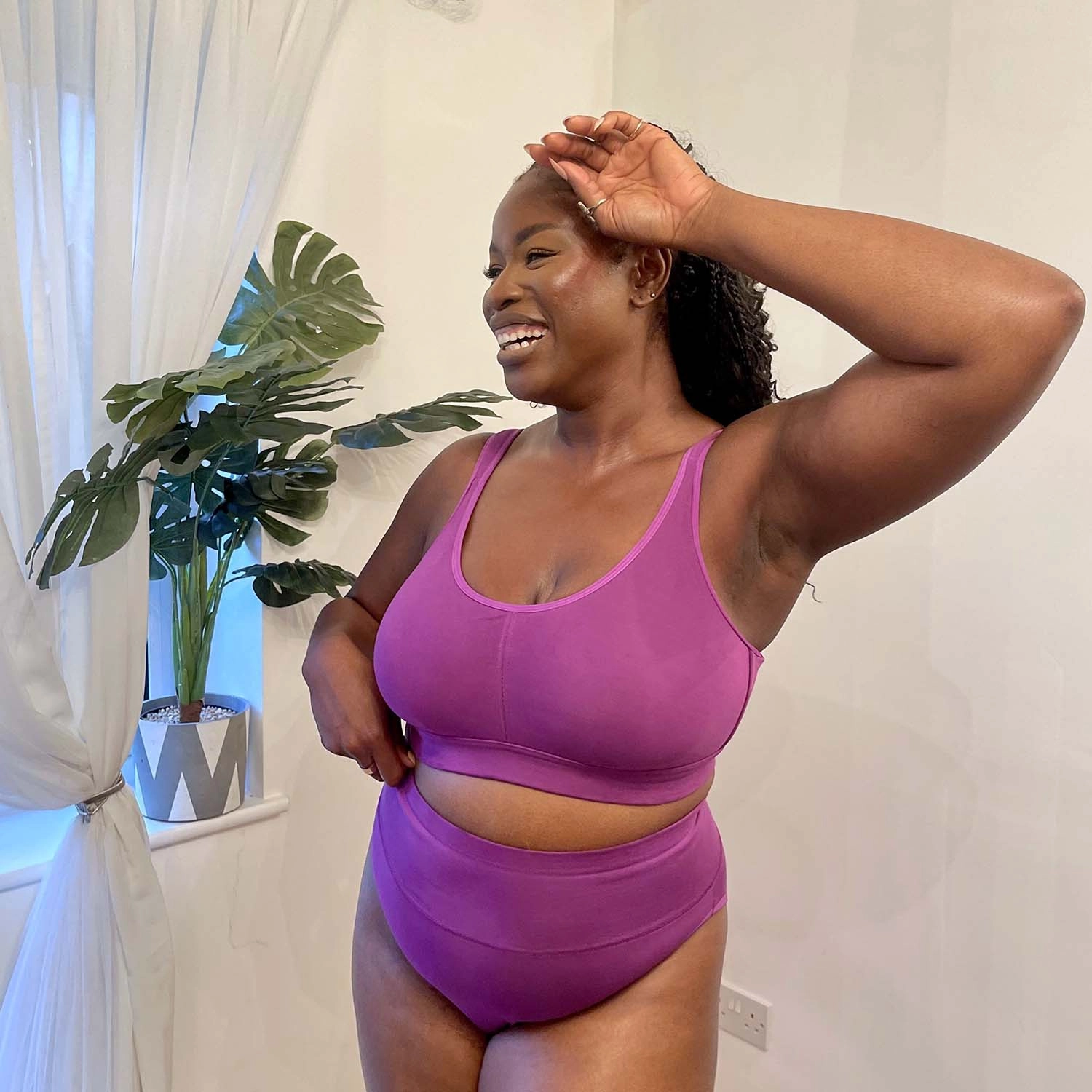 Organic Cotton Bra - Grape Escape