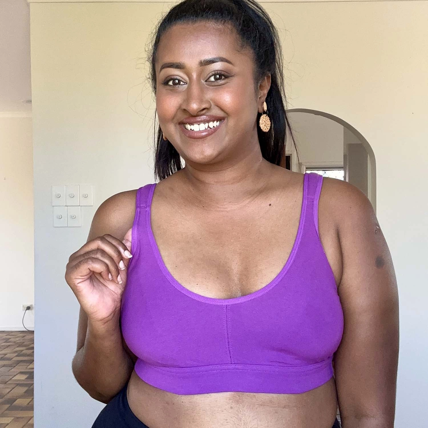 Organic Cotton Bra - Grape Escape