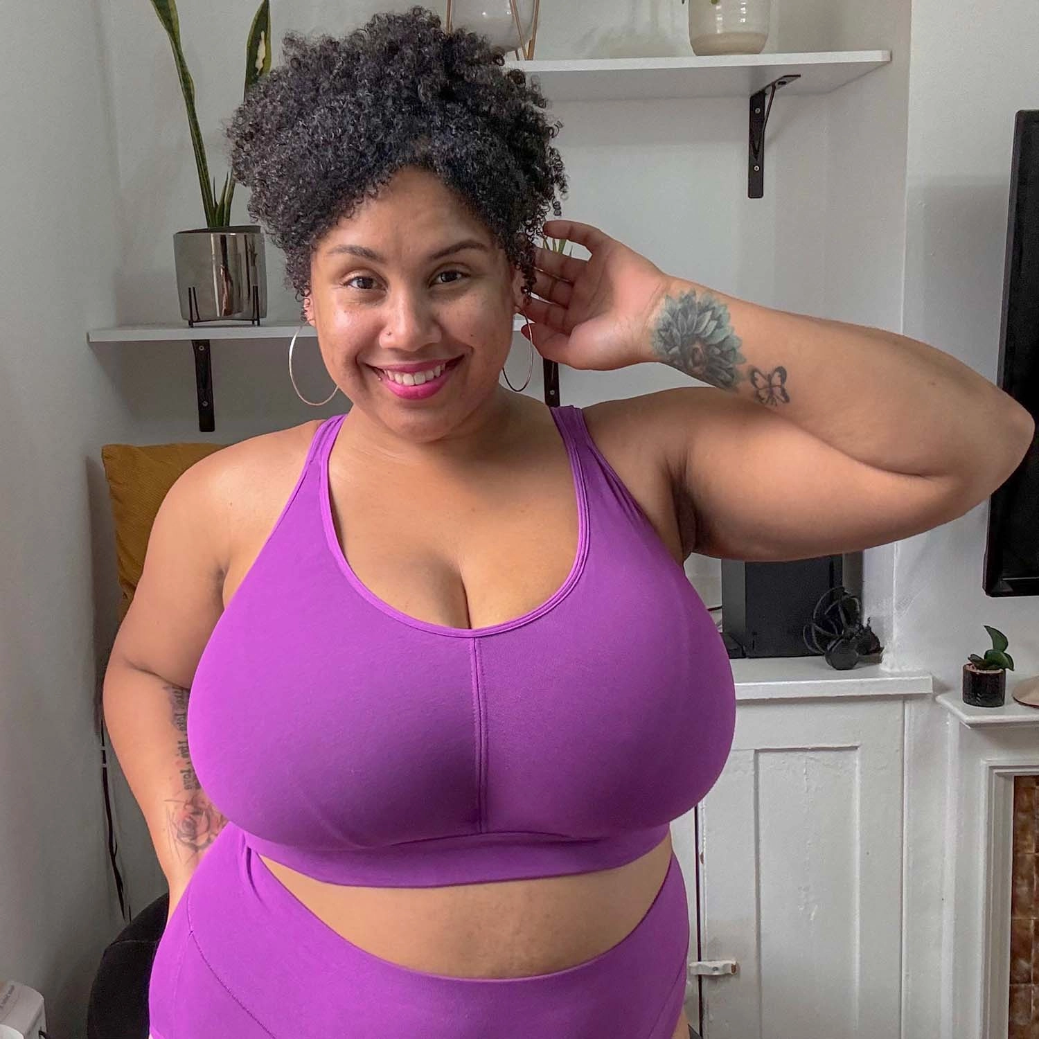Organic Cotton Bra - Grape Escape