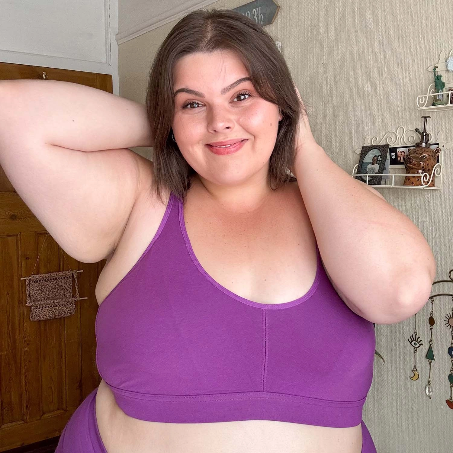 Organic Cotton Bra - Grape Escape