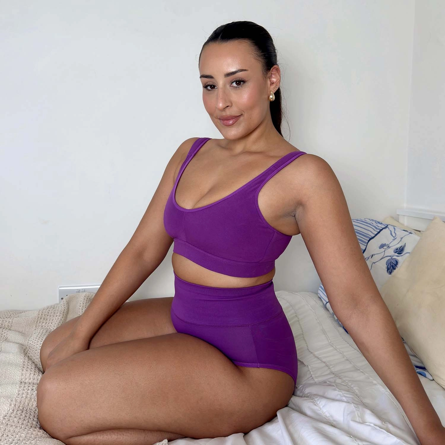 Organic Cotton Bra - Grape Escape
