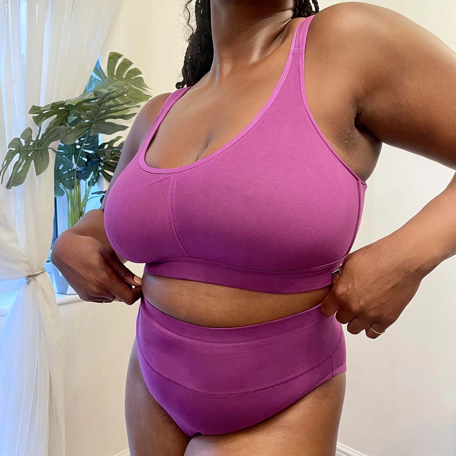 Organic Cotton Bra - Grape Escape
