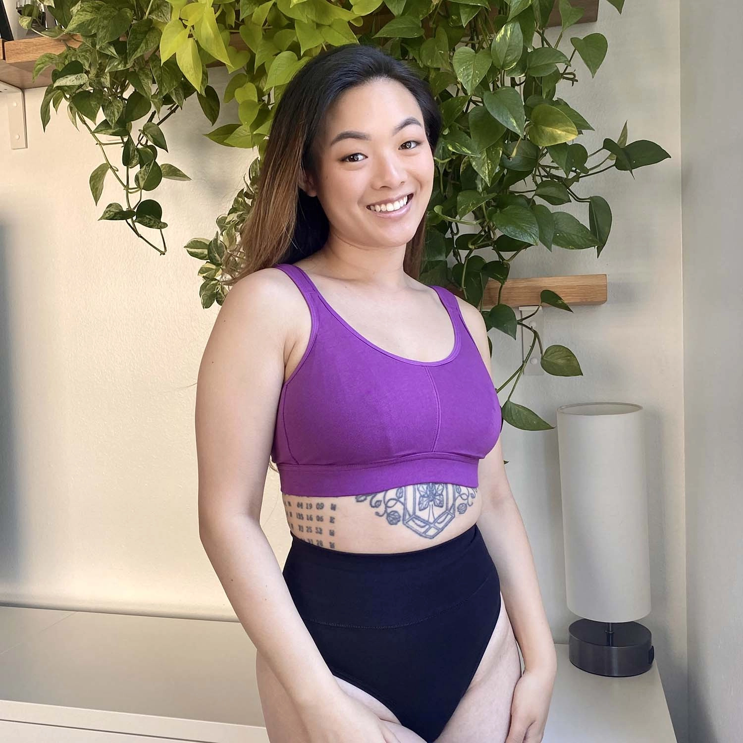Organic Cotton Bra - Grape Escape