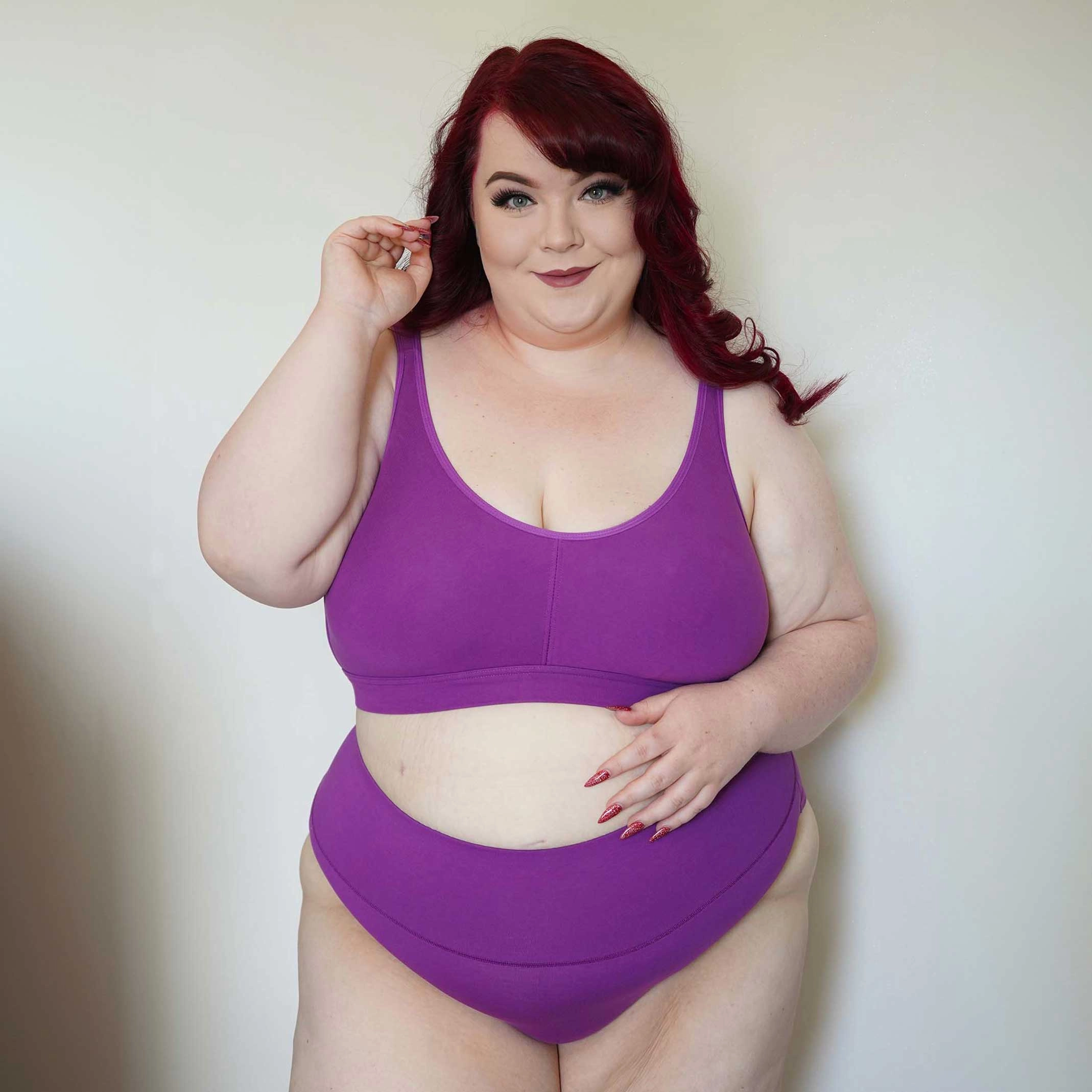 Organic Cotton Bra - Grape Escape