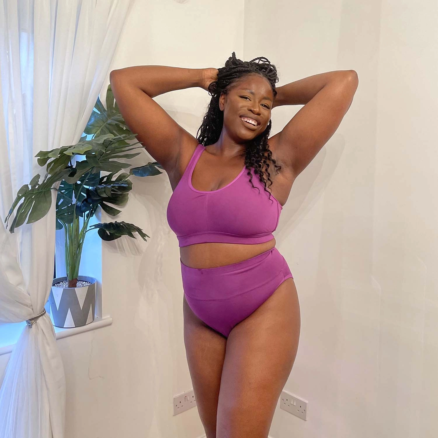 Organic Cotton Bra - Grape Escape