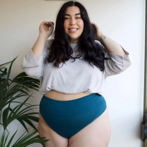 Organic Cotton Cheeky High Leg Panties - Aurora