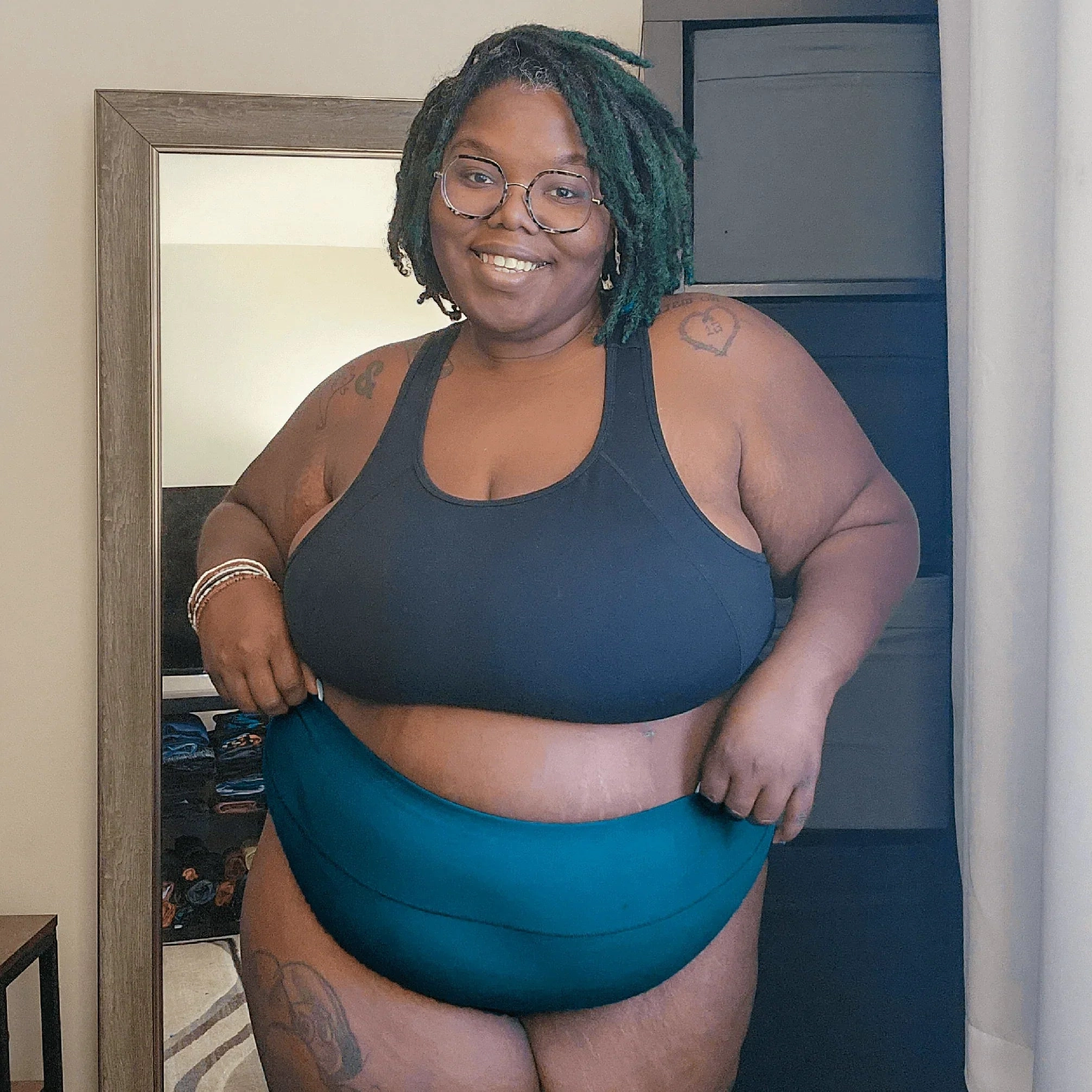 Organic Cotton Cheeky High Leg Panties - Aurora
