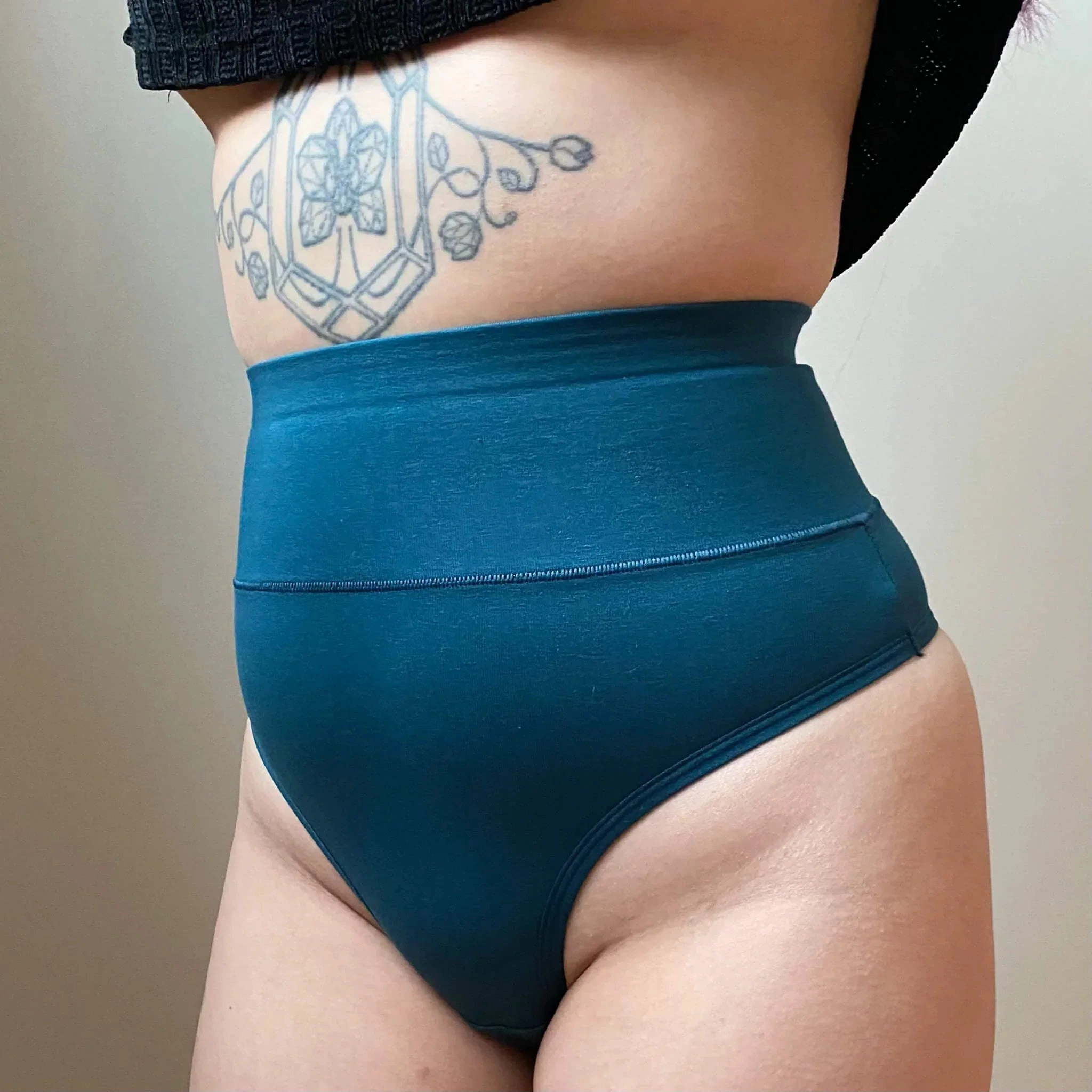 Organic Cotton Cheeky High Leg Panties - Aurora
