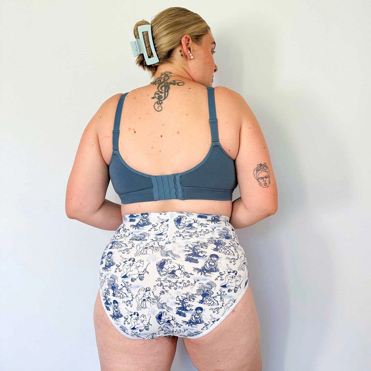 Organic Cotton Full Brief Panties - Passion au Jardin - L'Amour Bleu