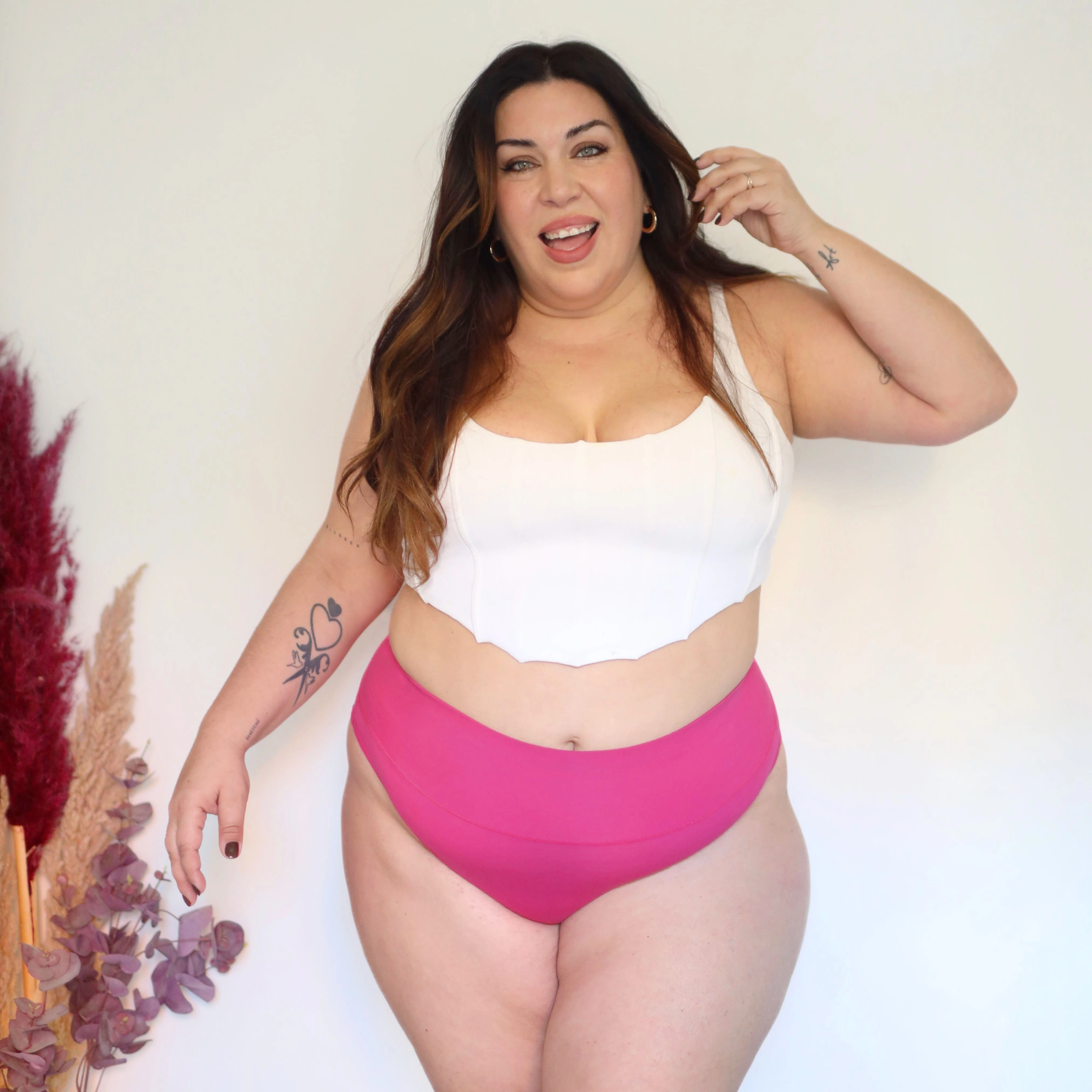 Organic Cotton Super High Leg Panties - Barbara