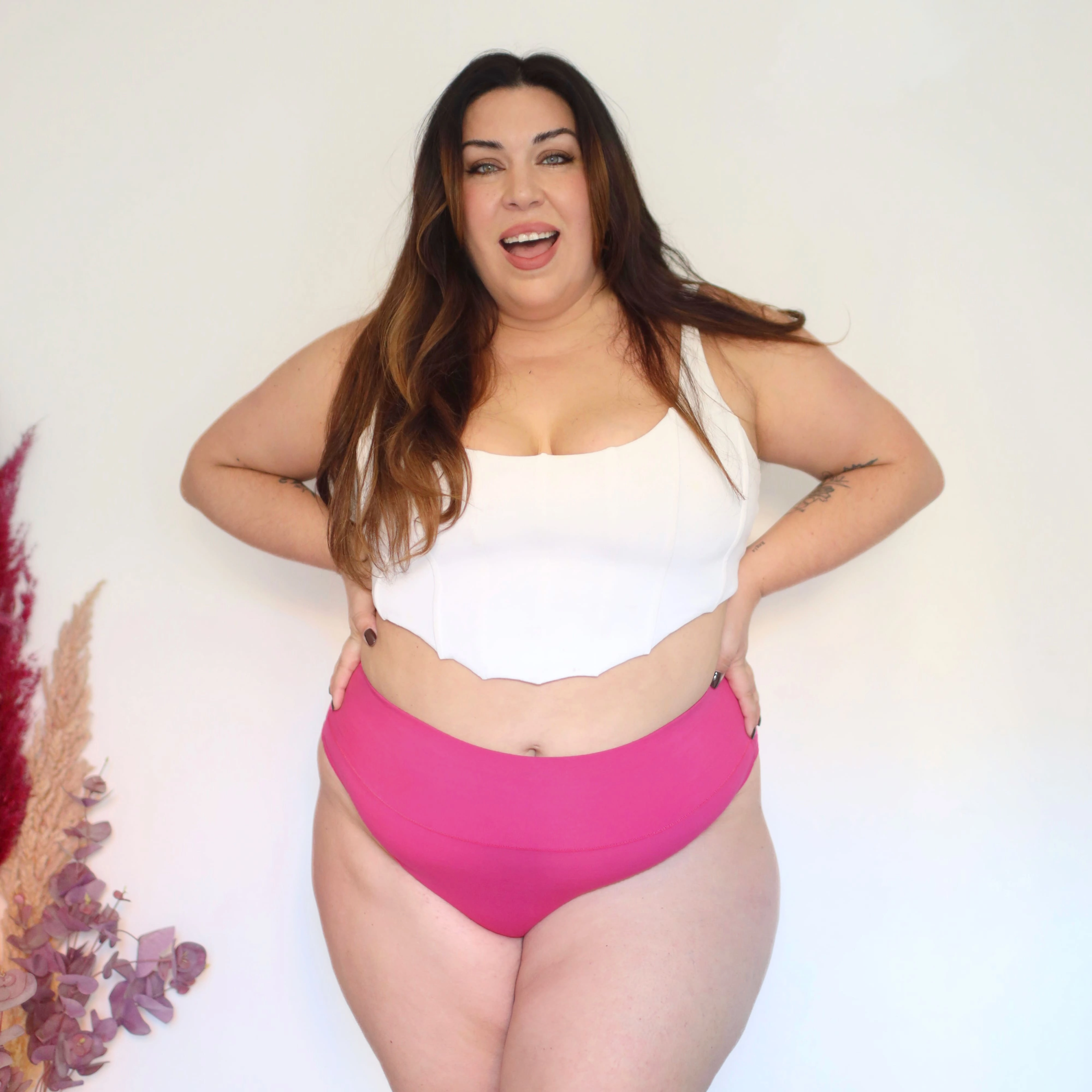 Organic Cotton Super High Leg Panties - Barbara
