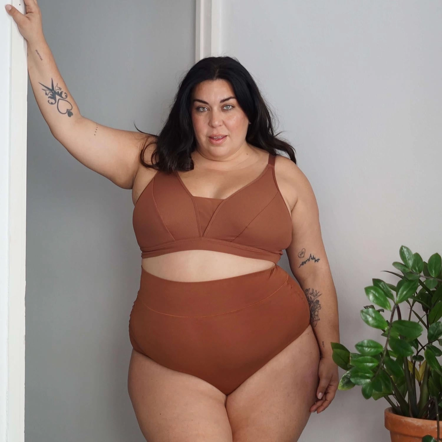 Organic Cotton Super High Waist Panties - Root Beer