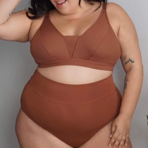 Organic Cotton Super High Waist Panties - Root Beer