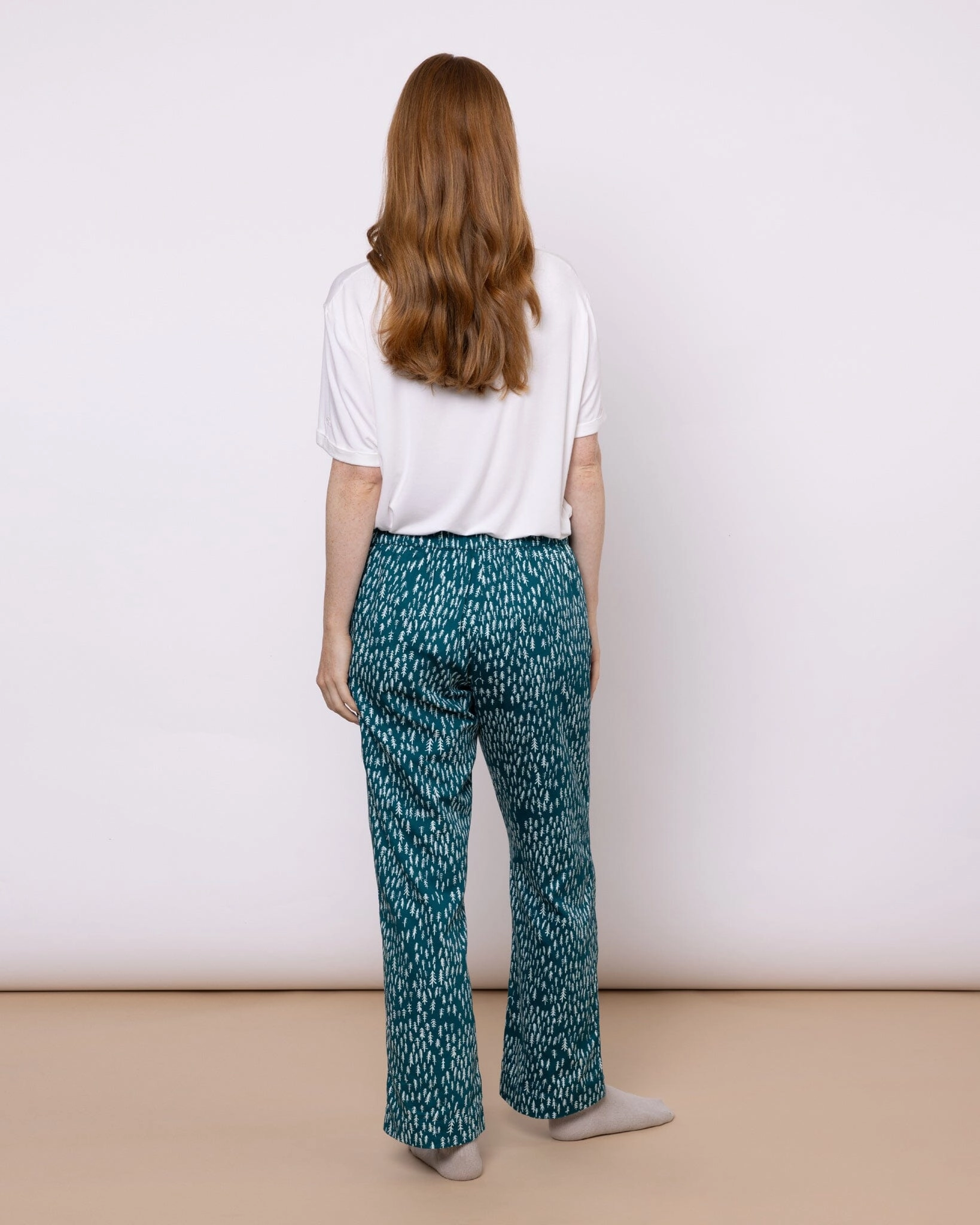Organic Cotton Twill Green Pyjama Bottoms, Treetops and Tales