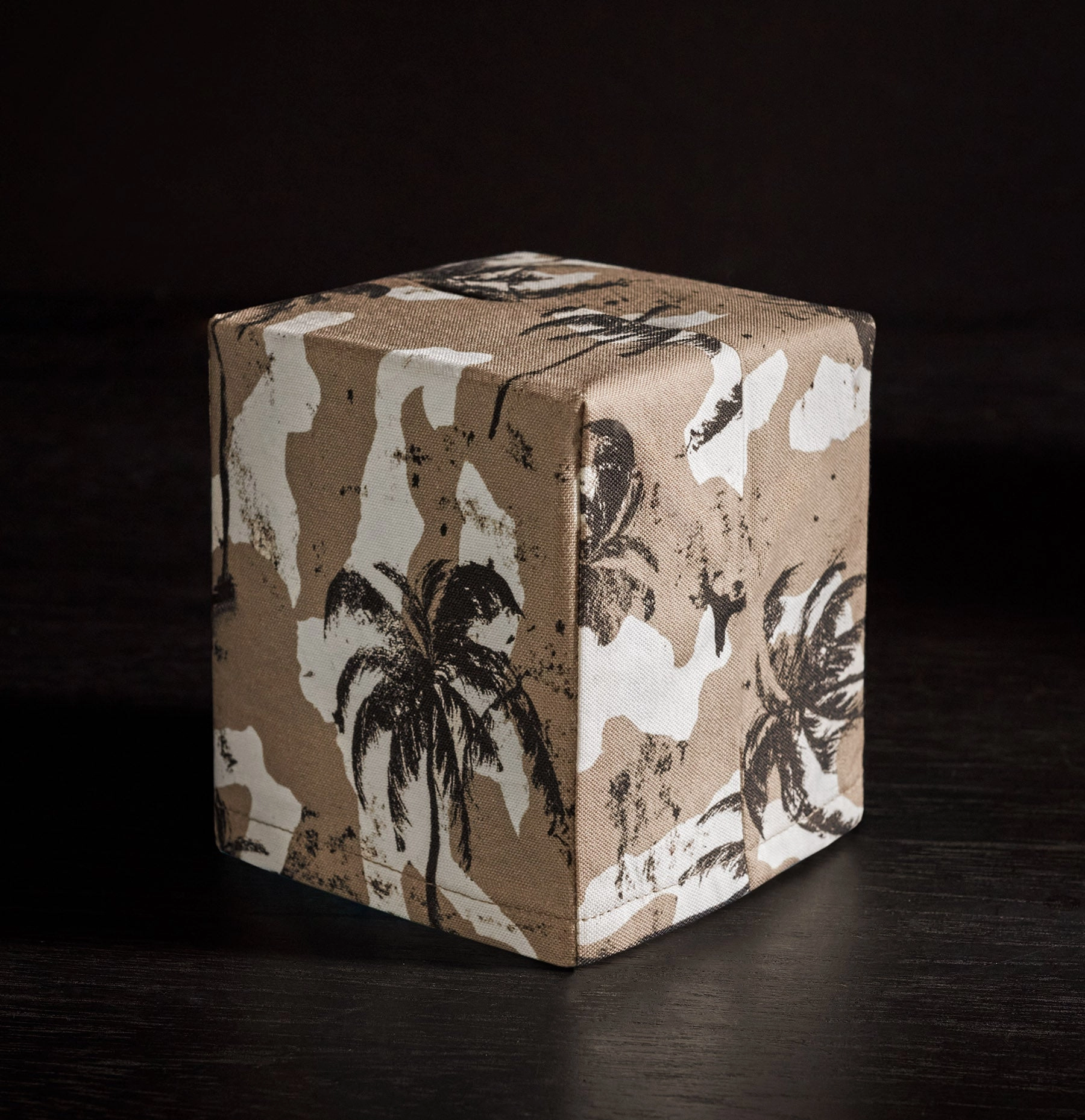 Palm Camo Tissue Box Cover - Desert