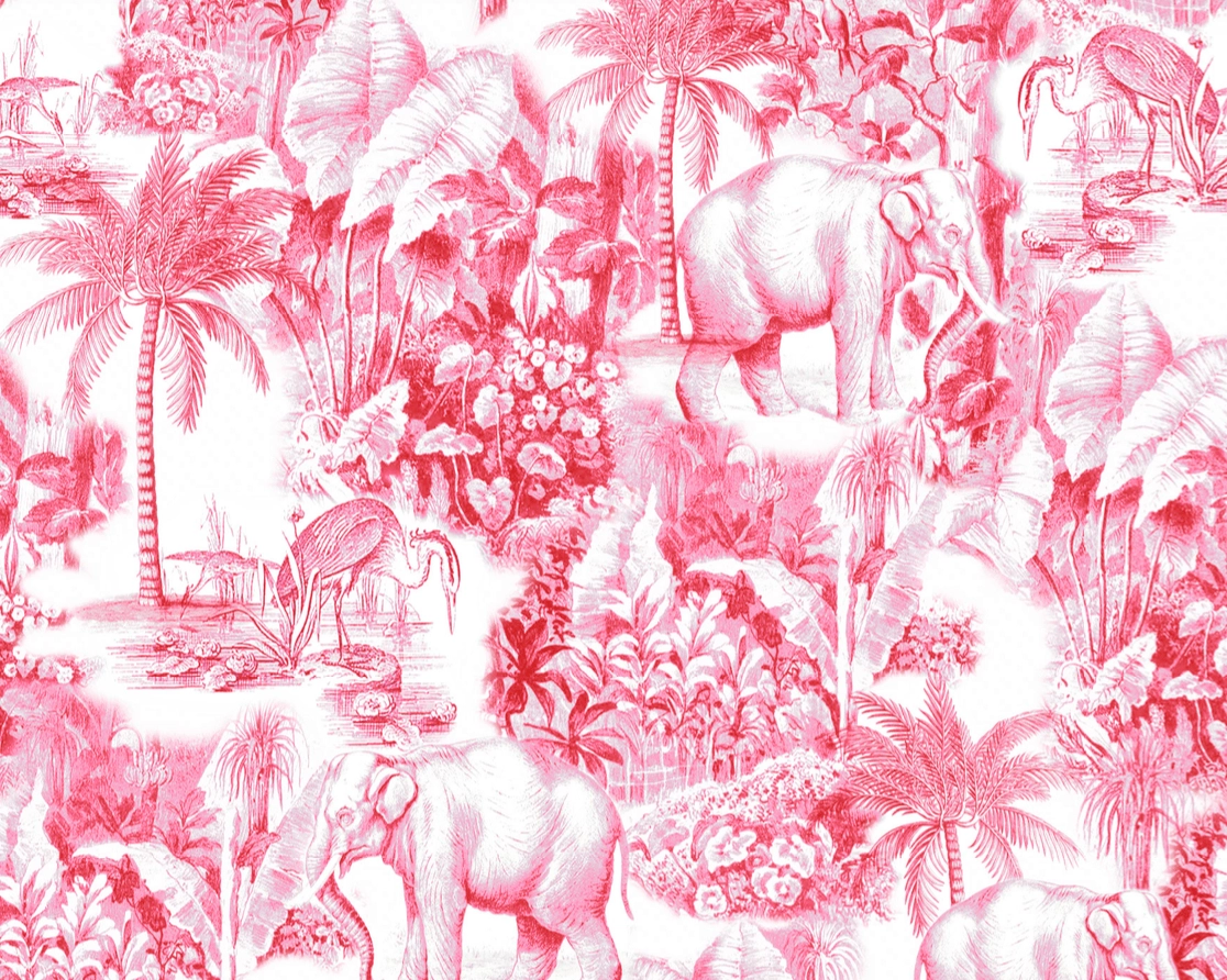 Palm Grove Toile Pima Knit Capri Set