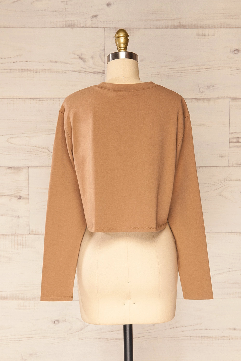 Pato Taupe | Long Sleeve Crop Top