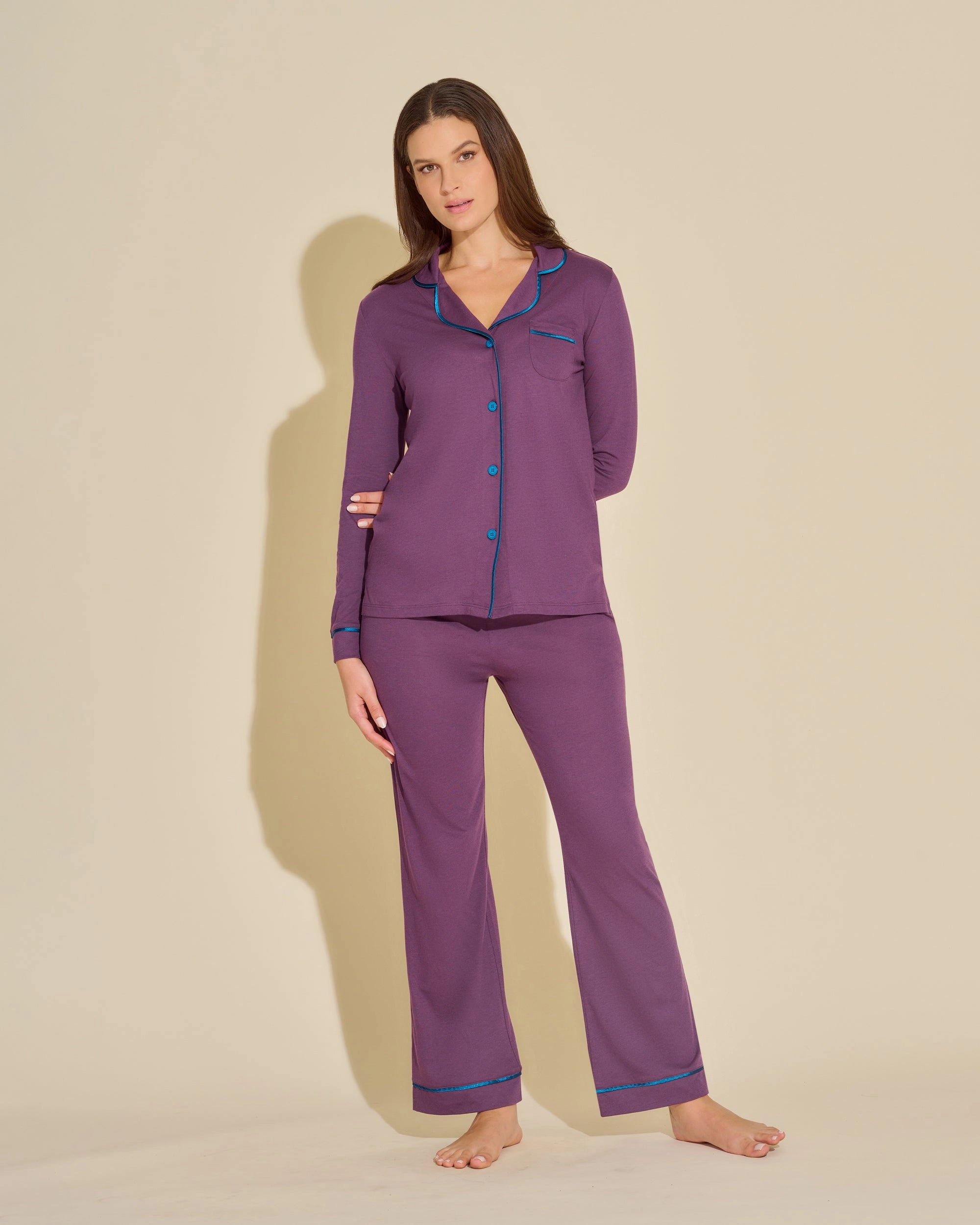 Pigiama Con Top A Maniche Lunghe E Pantaloni