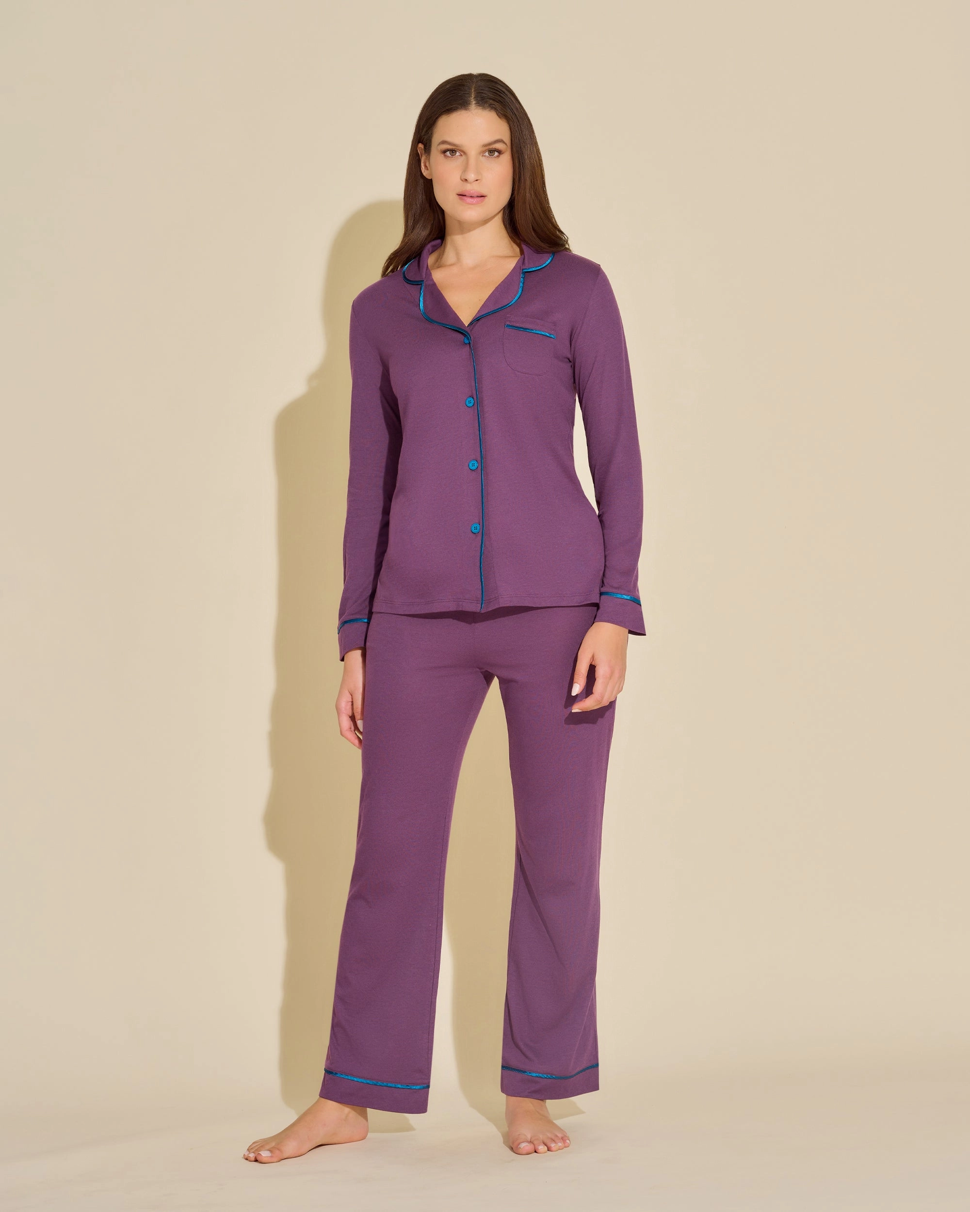 Pigiama Con Top A Maniche Lunghe E Pantaloni