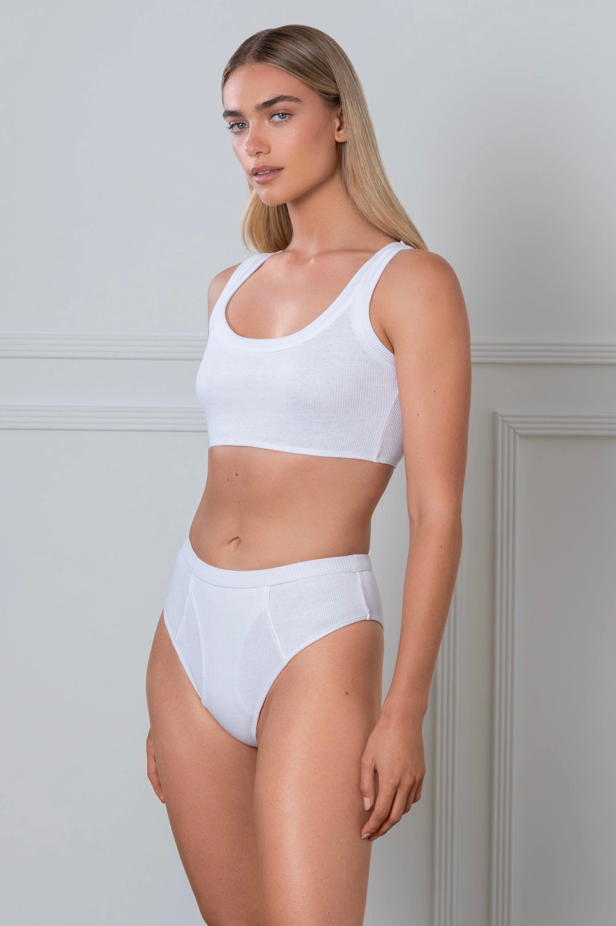 Rib Crop White