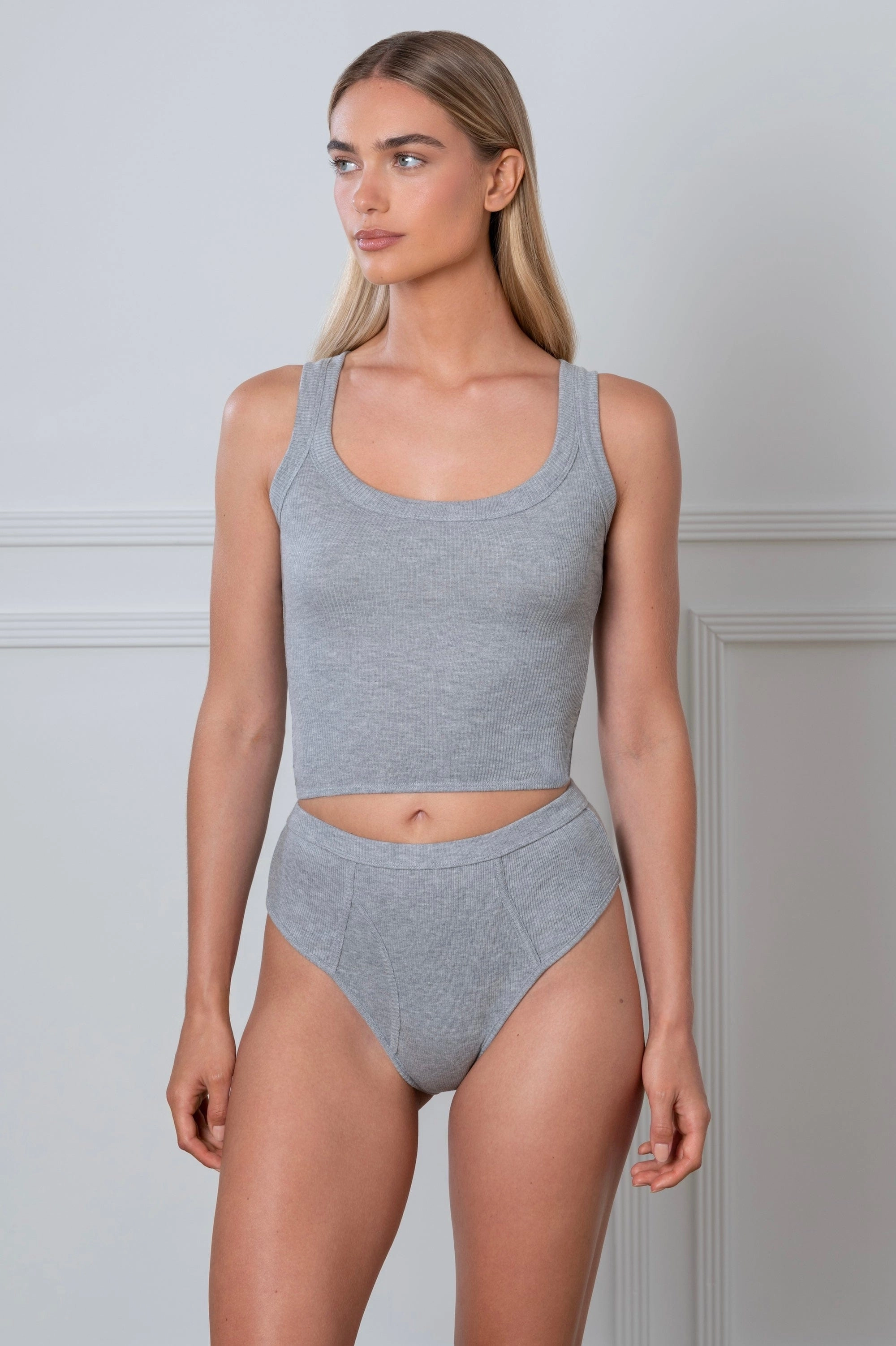 Rib Tank Grey
