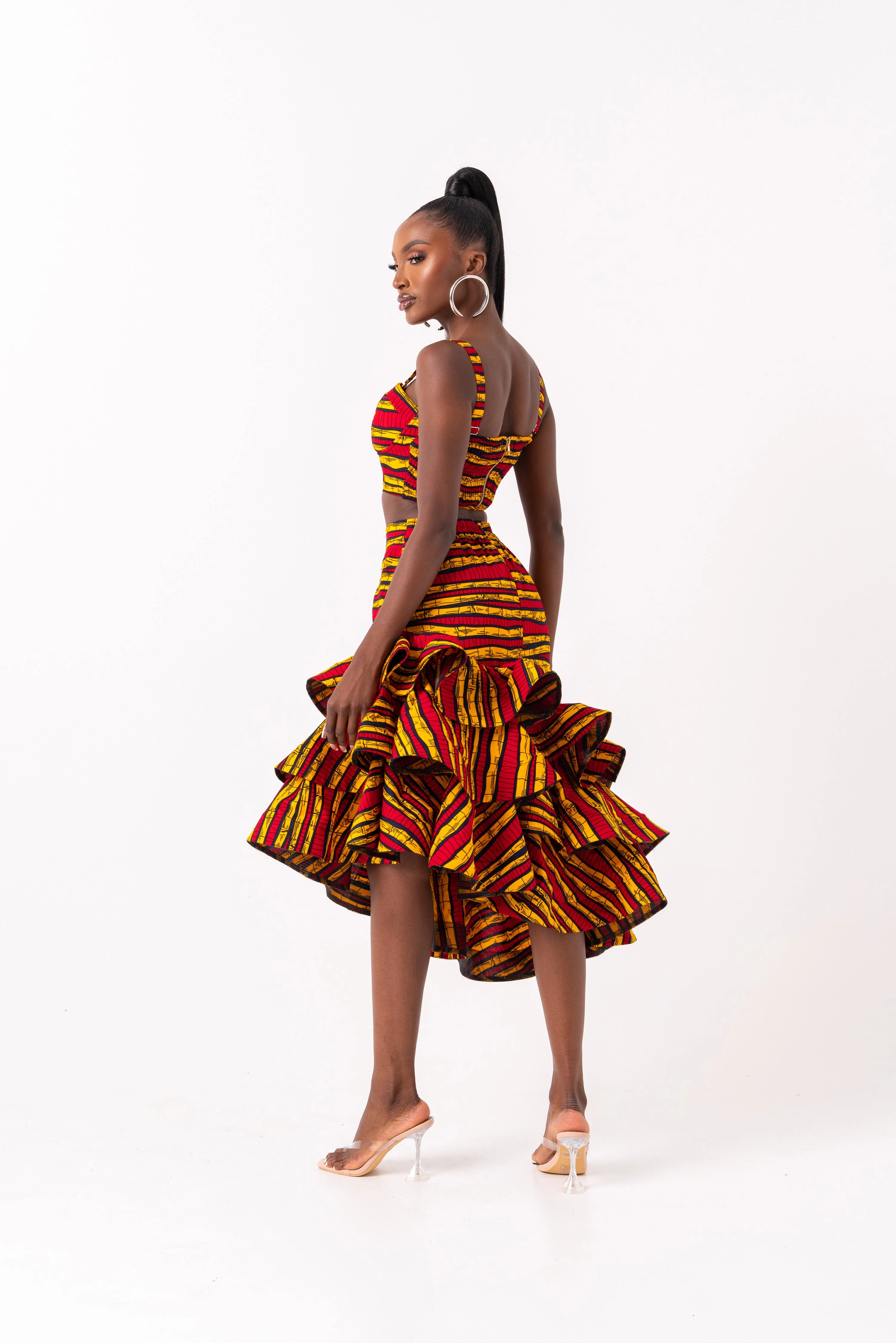 RITA African Print Crop Top