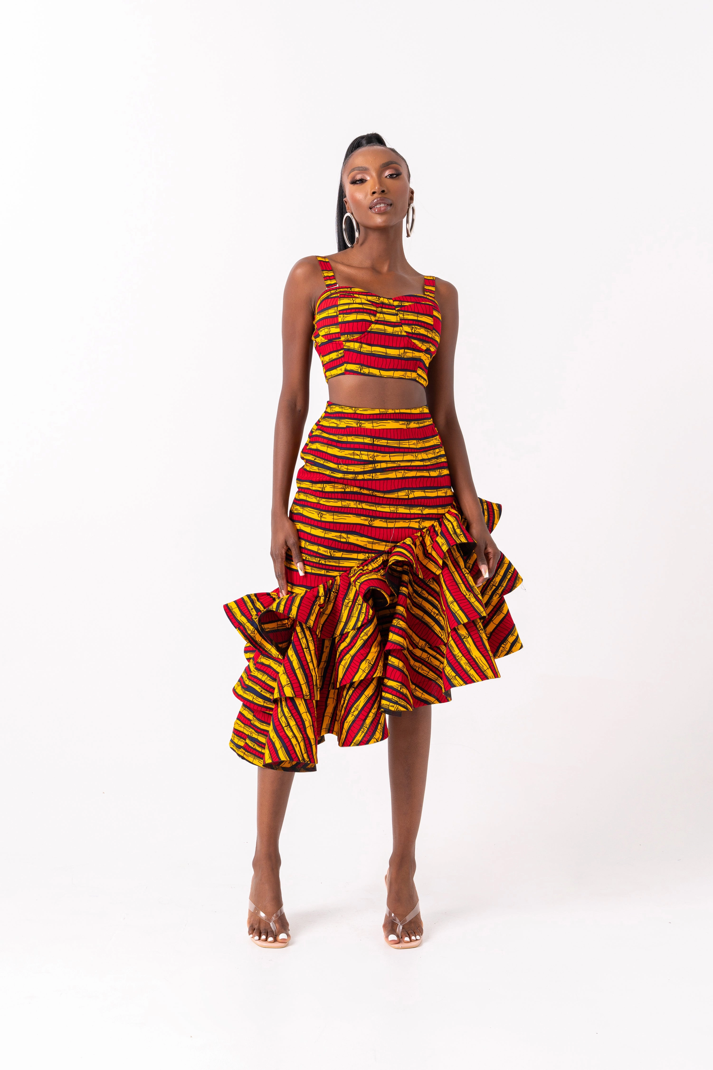 RITA African Print Crop Top