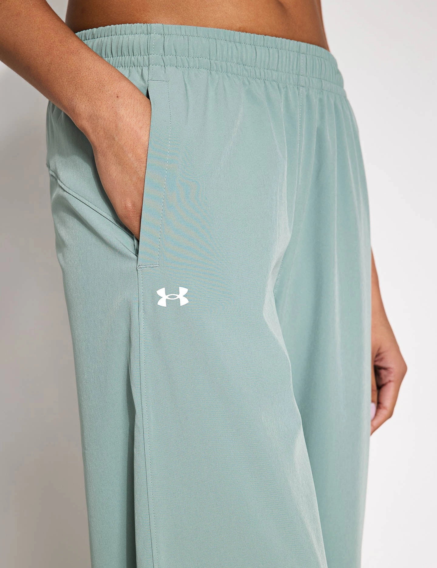 Rival Wide Leg Pants - Silica Green/White