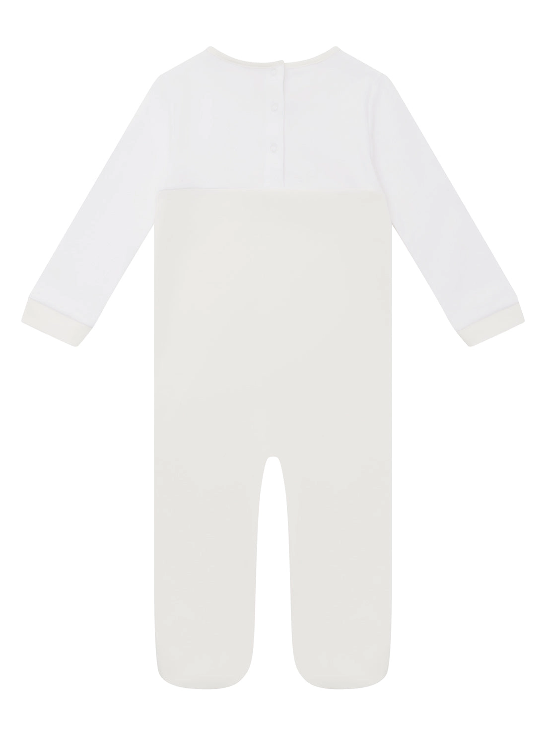 Salt White Coloured Logo Overall Onesie (0-12m)