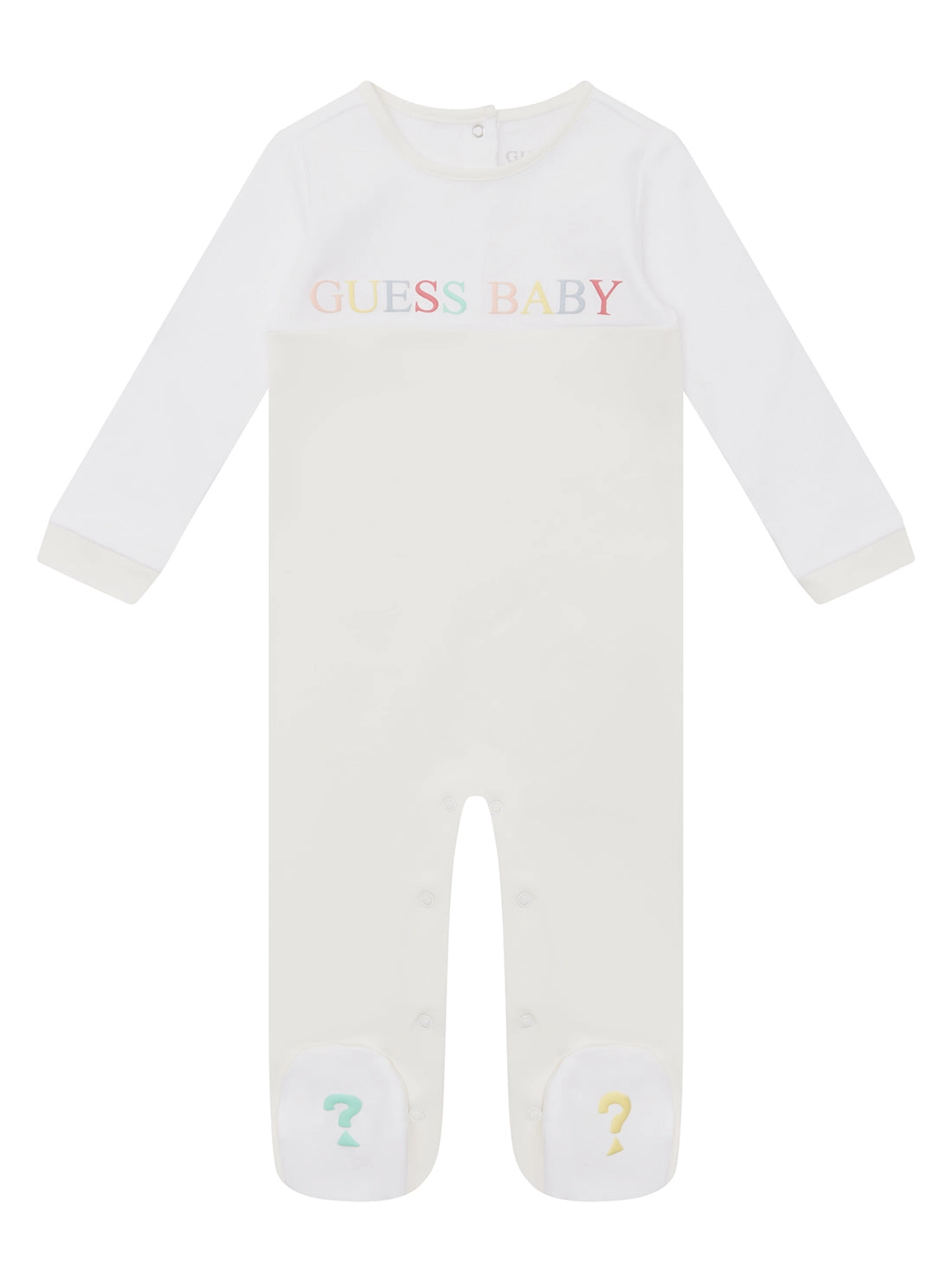 Salt White Coloured Logo Overall Onesie (0-12m)