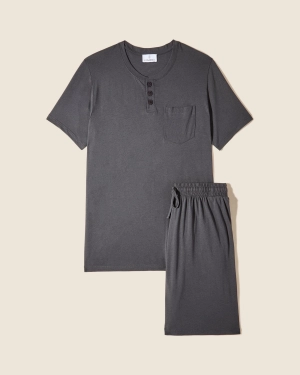 Set Pigiama Da Uomo Maglietta Girocollo E Pantaloncini