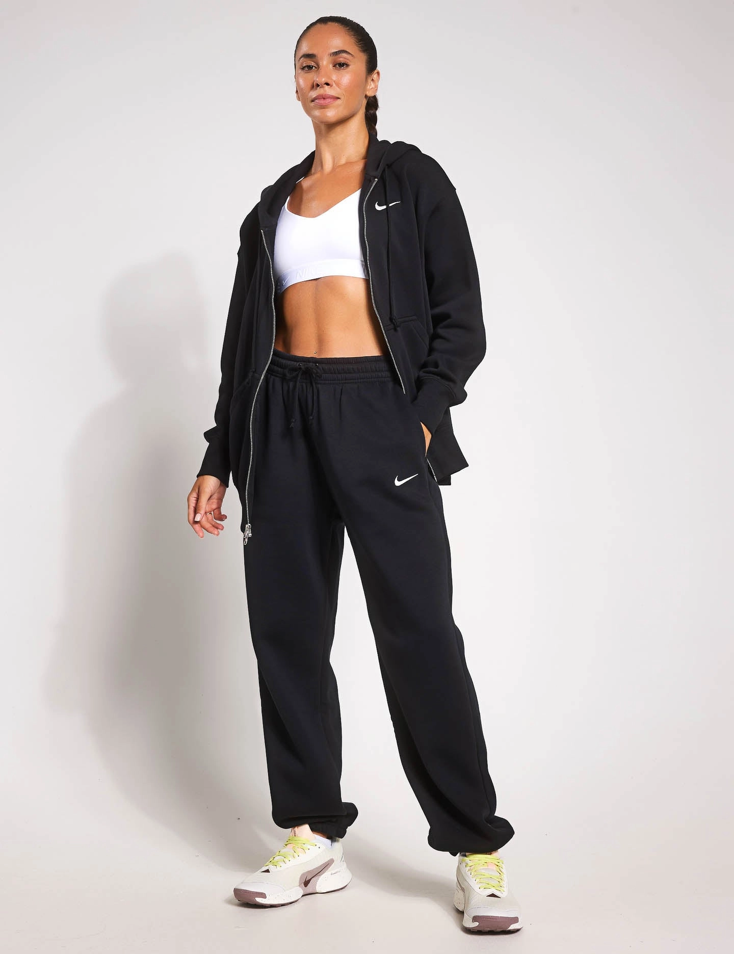 Sportswear Phoenix Fleece Oversized Hoodie - Black/Sail