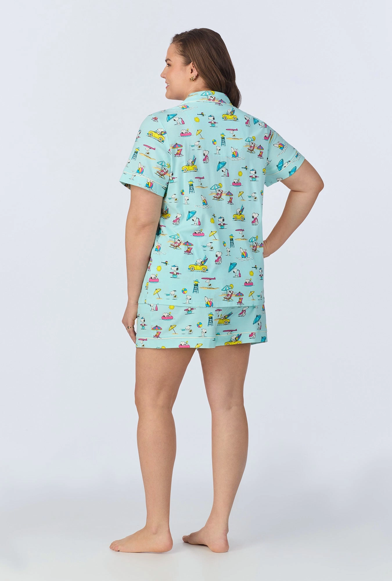 Surfside Snoopy®  Short Sleeve Classic Shorty Stretch Jersey PJ Set